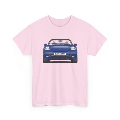 T-Shirt, Fiat Barchetta, Strichzeichnung, Blau, eigenes Kennzeichen möglich – Bild 9