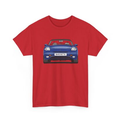 T-Shirt, Fiat Barchetta, Strichzeichnung, Blau, eigenes Kennzeichen möglich – Bild 10