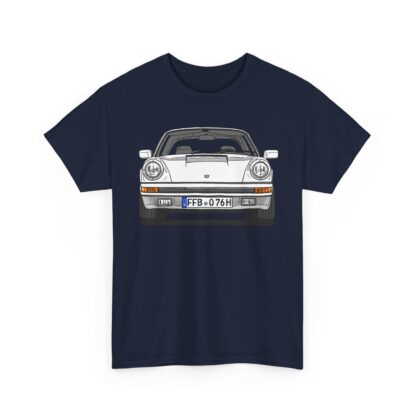 Copy of T-Shirt, Porsche 911, G-Modell, Targa, Strichzeichnung, Weiß, Wunschkennzeichen möglich – Bild 10