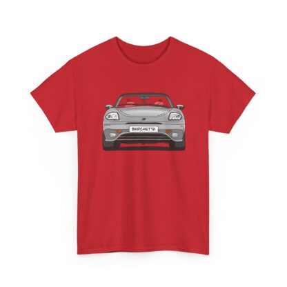 T-Shirt, Fiat Barchetta, Strichzeichnung, Silber, eigenes Kennzeichen möglich – Bild 11