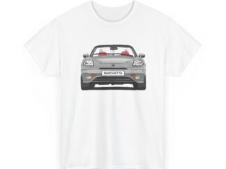 T-Shirt, Fiat Barchetta, Strichzeichnung, Silber, eigenes Kennzeichen möglich