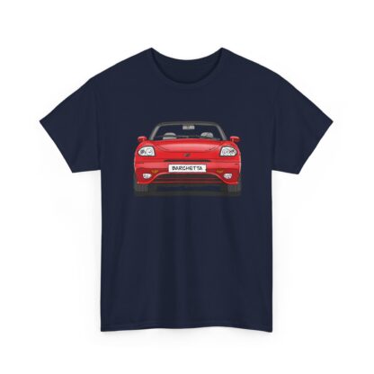 T-Shirt, Fiat Barchetta, Strichzeichnung, Rot, eigenes Kennzeichen möglich – Bild 9