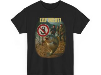 T-Shirt, EAT MEAT!, cooles Shirt für Angler