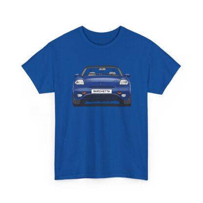 T-Shirt, Fiat Barchetta, Strichzeichnung, Blau, eigenes Kennzeichen möglich – Bild 7