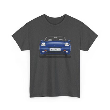 T-Shirt, Fiat Barchetta, Strichzeichnung, Blau, eigenes Kennzeichen möglich – Bild 5