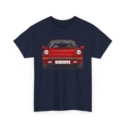 T-Shirt, Porsche 911, G-Modell, Coupé, Strichzeichnung, Rot, Wunschkennzeichen möglich – Bild 9