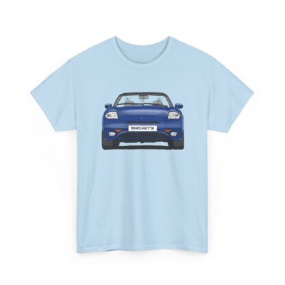 T-Shirt, Fiat Barchetta, Strichzeichnung, Blau, eigenes Kennzeichen möglich – Bild 6
