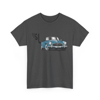 T-Shirt, Mercedes 190 SL, Strichzeichnung, Blau, personalisierbar – Bild 5