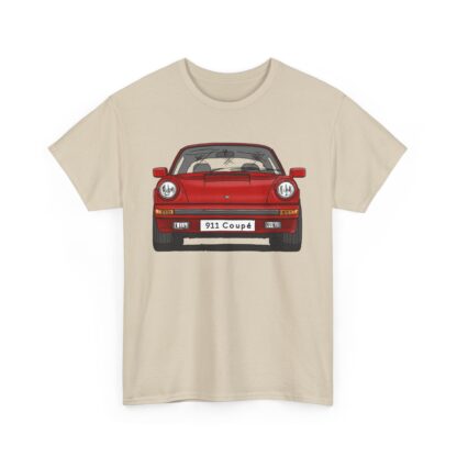 T-Shirt, Porsche 911, G-Modell, Coupé, Strichzeichnung, Rot, Wunschkennzeichen möglich – Bild 4
