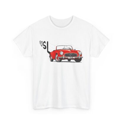 T-Shirt, Mercedes 190 SL, Strichzeichnung, Rot, personalisierbar
