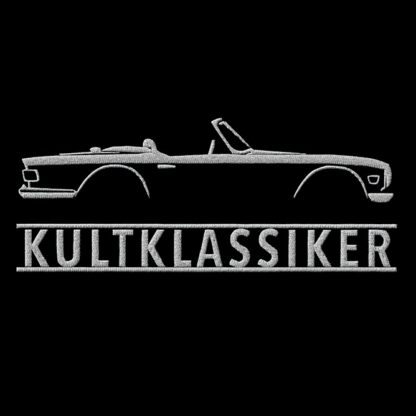 T-Shirt, Stickerei mittig groß, Triumph TR6, Text KULTKLASSIKER, Weiße Schrift