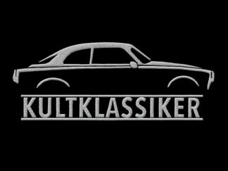 T-Shirt, Stickerei mittig groß, Alfa Romeo Giulietta, Text KULTKLASSIKER, Weiße Schrift