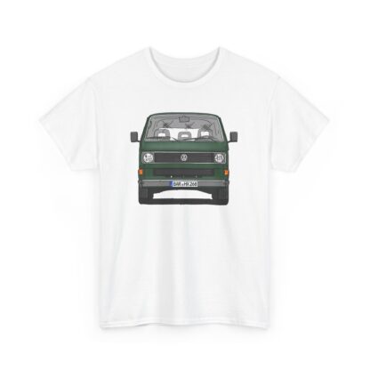 T-Shirt, VW T3, Bulli, VW Bus, Strichzeichnung, Dunkelgrün, BAR HX 268 – Bild 9