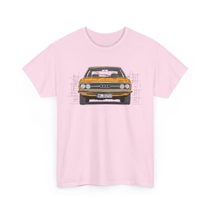 T-Shirt, Audi 100 C1, Strichzeichnung, Orange, HH OO 674H – Bild 10