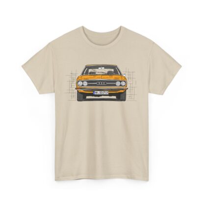 T-Shirt, Audi 100 C1, Strichzeichnung, Orange, HH OO 674H – Bild 4