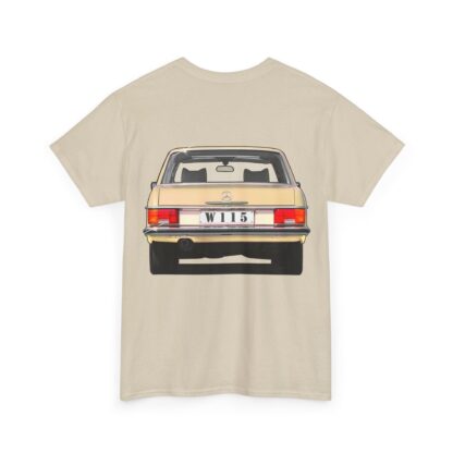 T-Shirt, Mercedes Strich 8, Beige - beidseitig bedruckt, W114 W115 - personalisierbar – Bild 4