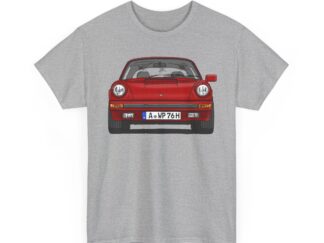 T-Shirt, Porsche 911, G-Modell, Coupé, Strichzeichnung, Rot, A WP 76H