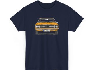 T-Shirt, Audi 100 C1, Strichzeichnung, Orange, HH OO 674H