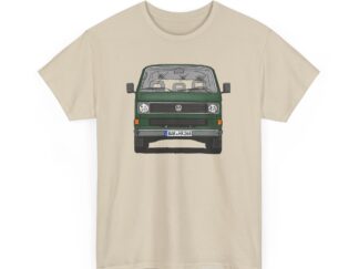 T-Shirt, VW T3, Bulli, VW Bus, Strichzeichnung, Dunkelgrün, BAR HX 268