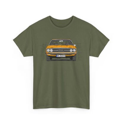 T-Shirt, Audi 100 C1, Strichzeichnung, Orange, HH OO 674H – Bild 6