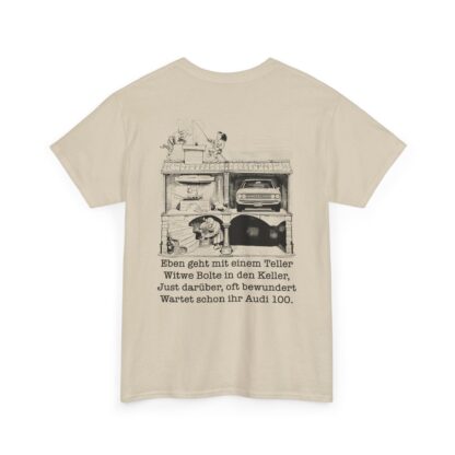 T-Shirt, Audi 100 C1, blau, Witwe Boltes Audi 100 Limousine, beidseitig bedruckt – Bild 6