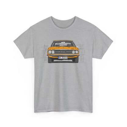 T-Shirt, Audi 100 C1, Strichzeichnung, Orange, HH OO 674H – Bild 5