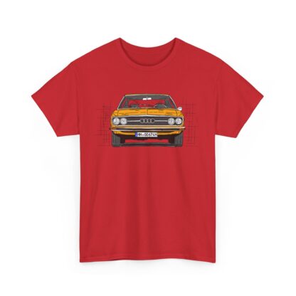 T-Shirt, Audi 100 C1, Strichzeichnung, Orange, HH OO 674H – Bild 11