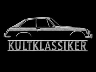 T-Shirt, Stickerei mittig groß, MG B GT, Text KULTKLASSIKER, Weiße Schrift