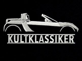 T-Shirt, Stickerei mittig groß, Smart Roadster, Text KULTKLASSIKER, Weiße Schrift