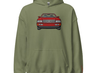 Streng limitiertes Hoodie, nur 50 Exemplare, Audi Cabrio, Vorderseite und Ärmel edel bestickt