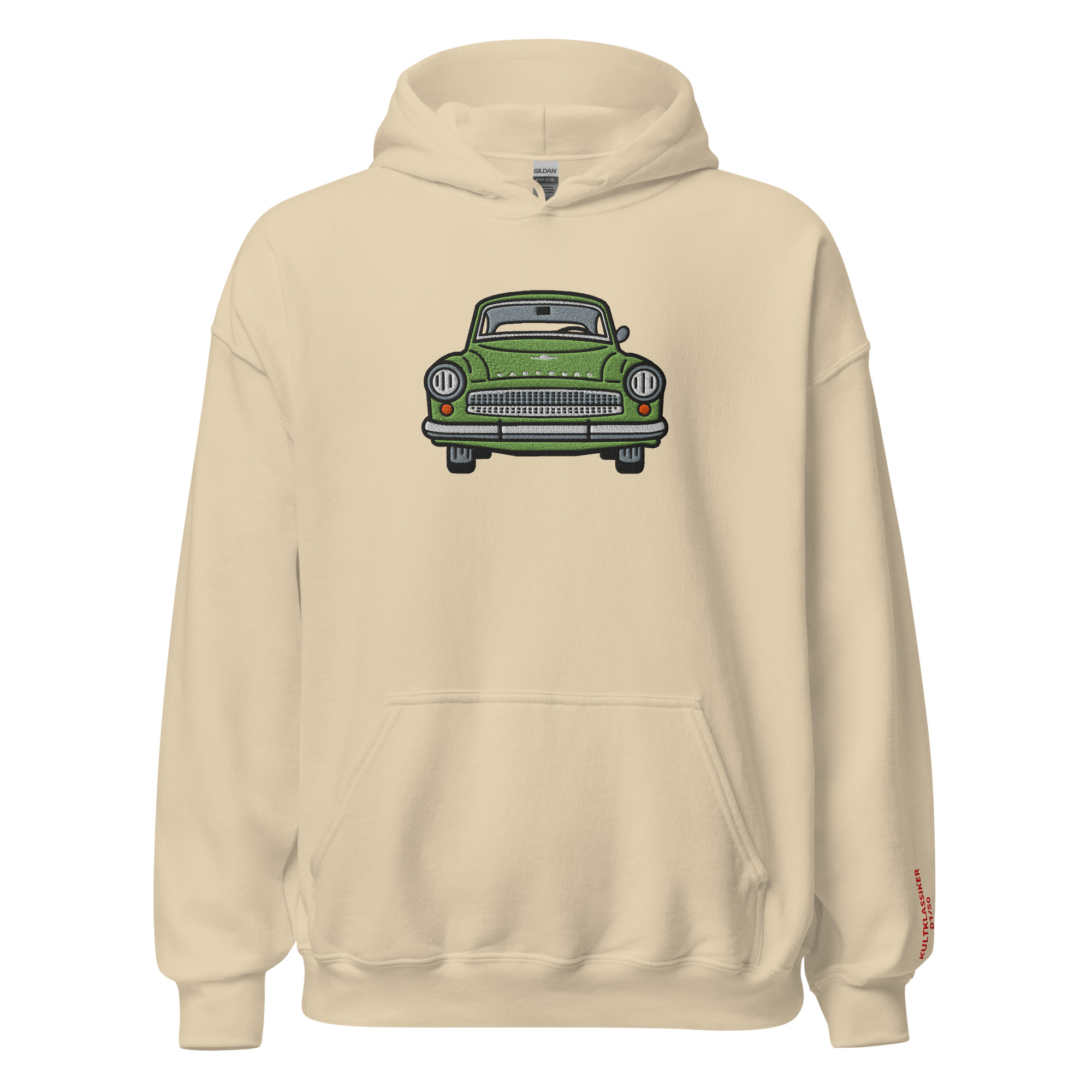 Streng limitiertes Hoodie, nur 50 Exemplare, Wartburg, Vorderseite und Ärmel edel bestickt