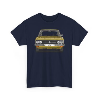 T-Shirt, VW K70, Strichzeichnung, Gold, personalisierbar mit Kennzeichen – Bild 9