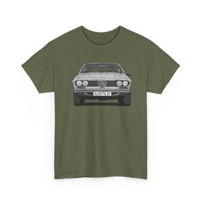 T-Shirt, Alfetta GT, Strichzeichnung, Silbergrau, mit Kennzeichen personalisierbar – Bild 5
