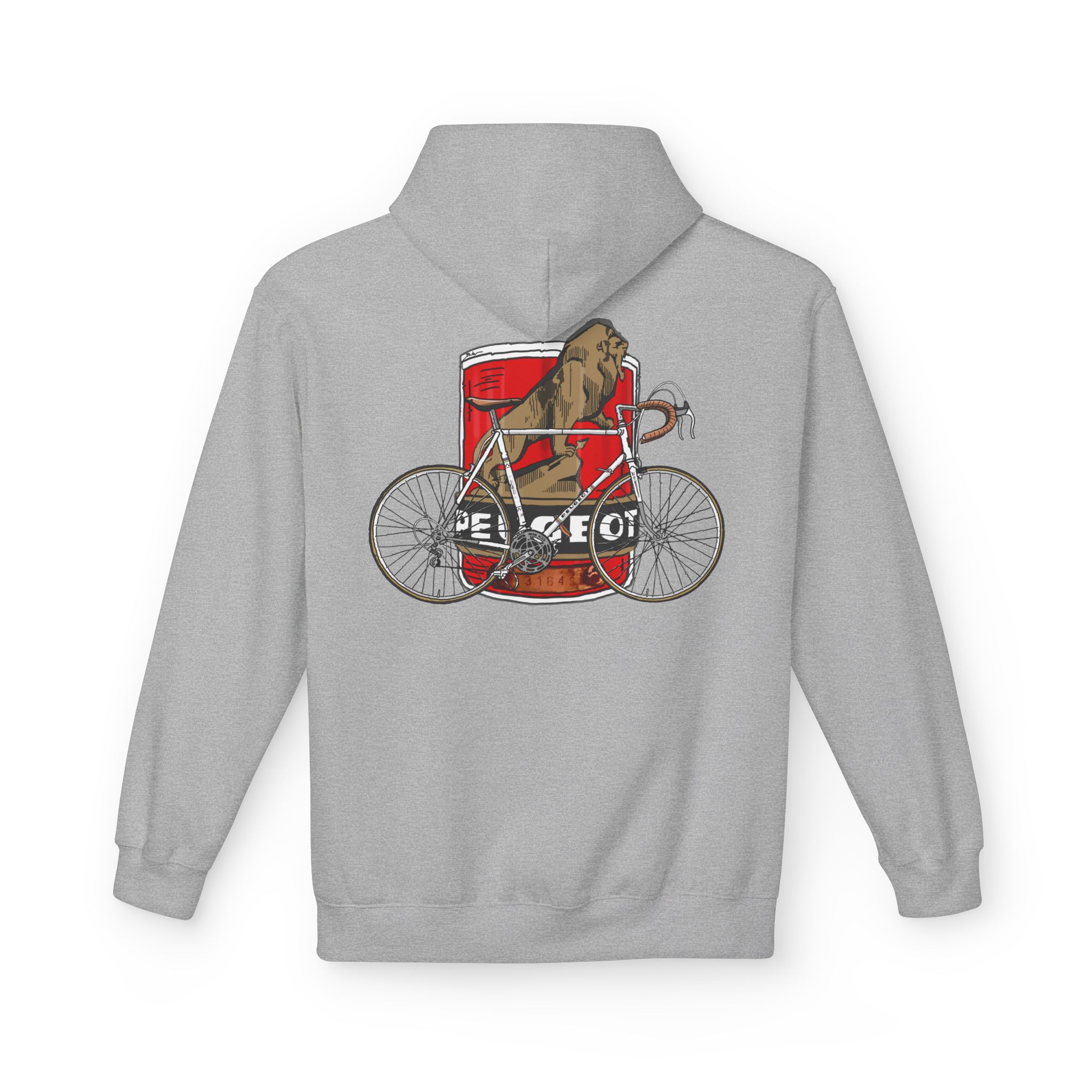 Hoodie, Peugeot PX 10, Strichzeichnung Logo, Weiß Rücken, mit Seriennummer personalisierbar – Bild 12