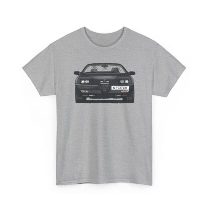 T-Shirt, Alfa Romeo Spider, 916, Strichzeichnung, Schwarz, personalisierbar mit Kennzeichen