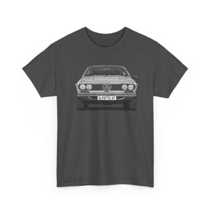 T-Shirt, Alfetta GT, Strichzeichnung, Silbergrau, mit Kennzeichen personalisierbar – Bild 7