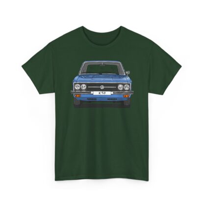 T-Shirt, VW K70, Strichzeichnung, Blau, personalisierbar mit Kennzeichen – Bild 12