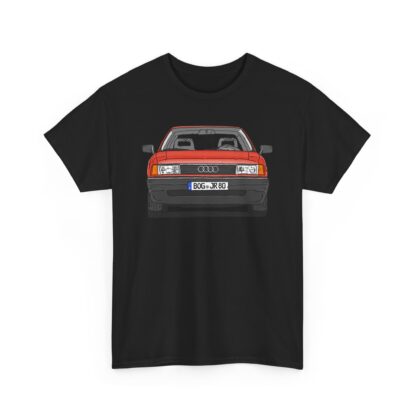 T-Shirt, Audi 80 B3, Strichzeichnung, Rot, BOG JR 80 – Bild 9