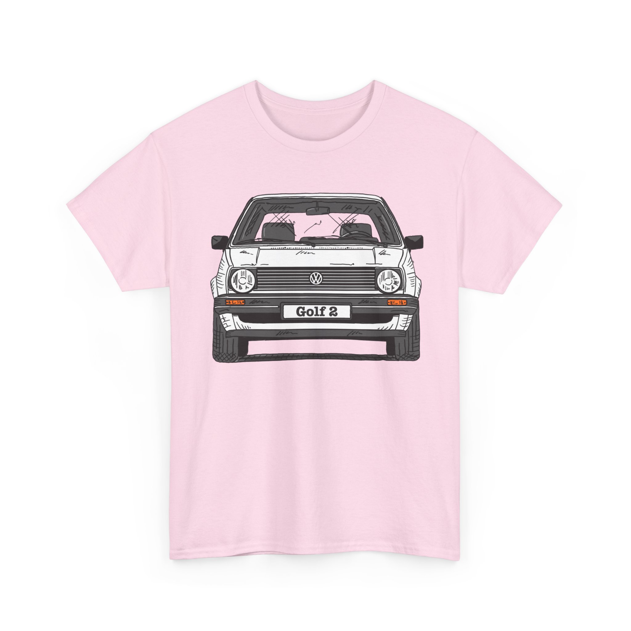 T-Shirt, Golf 2, Strichzeichnung, Weiß, personalisierbar – Bild 11