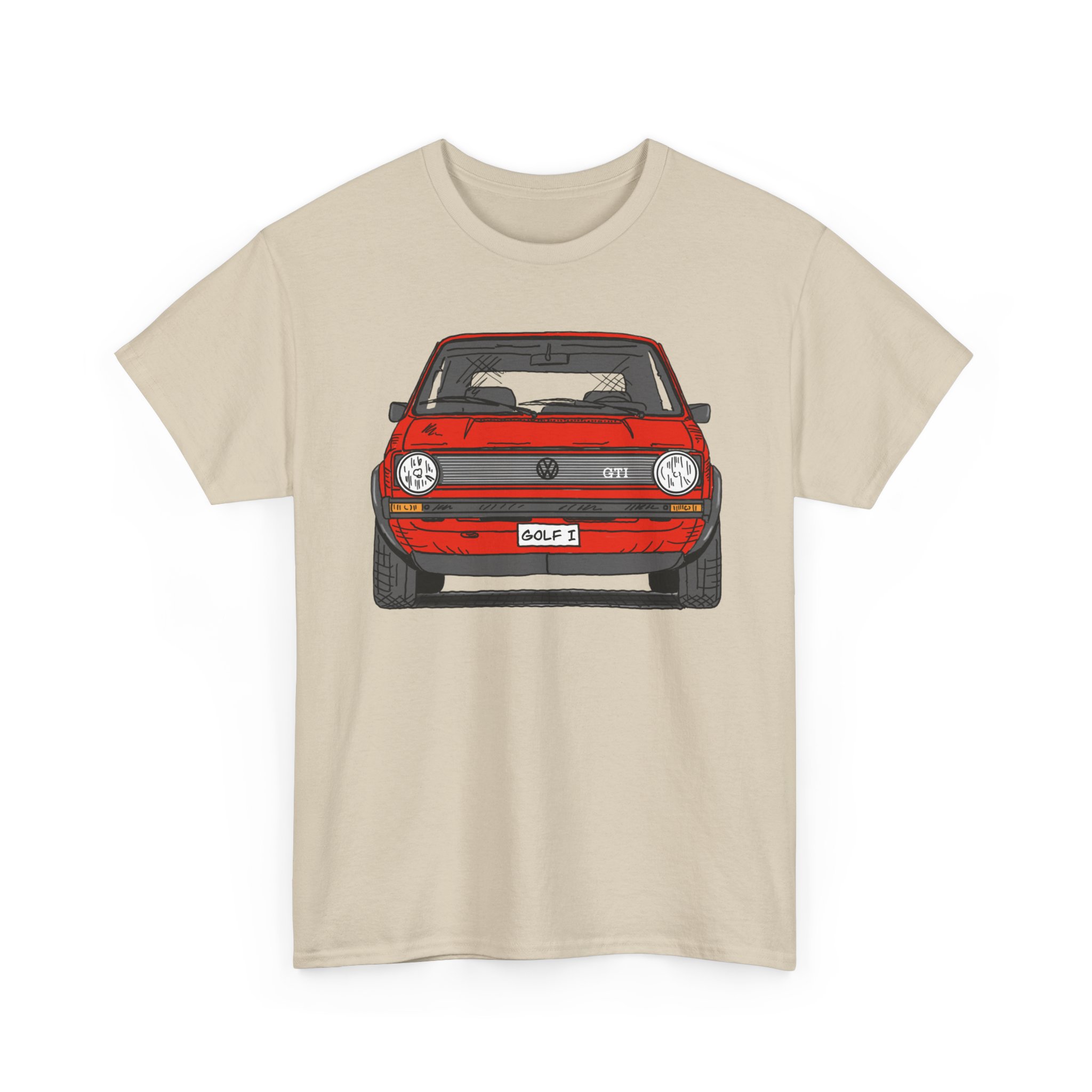 T-Shirt, Golf 1, Strichzeichnung, Rot, personalisierbar – Bild 4