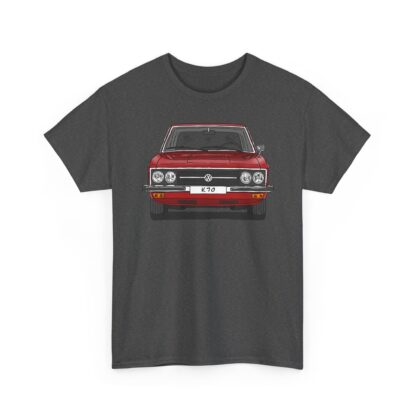 T-Shirt, VW K70, Strichzeichnung, Rot, personalisierbar mit Kennzeichen – Bild 6