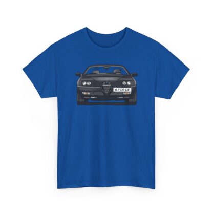 T-Shirt, Alfa Romeo Spider, 916, Strichzeichnung, Schwarz, personalisierbar mit Kennzeichen – Bild 8