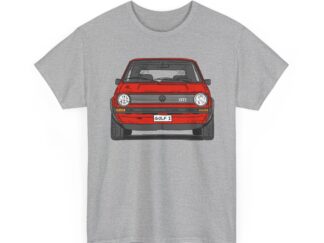 T-Shirt, Golf 1, Strichzeichnung, Rot, personalisierbar