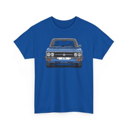 T-Shirt, VW K70, Strichzeichnung, Blau, personalisierbar mit Kennzeichen – Bild 8