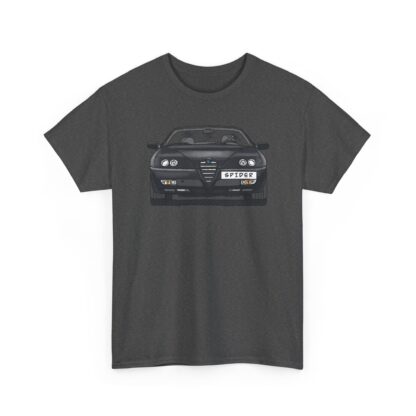 T-Shirt, Alfa Romeo Spider, 916, Strichzeichnung, Schwarz, personalisierbar mit Kennzeichen – Bild 6