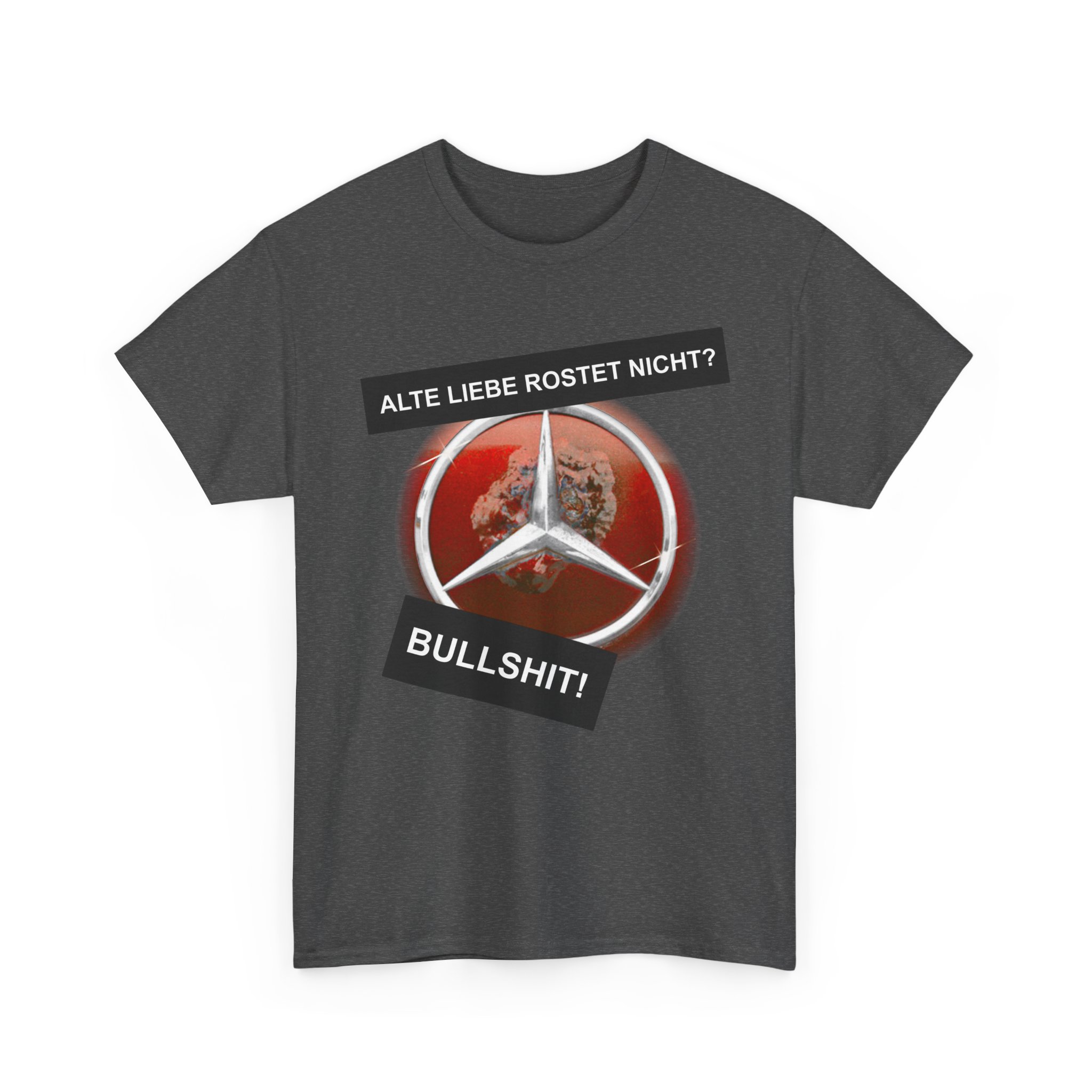 T-Shirt, Alte Liebe rostet nicht? - Bullshit! Mercedes, Rot – Bild 7