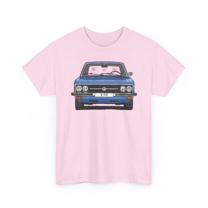 T-Shirt, VW K70, Strichzeichnung, Blau, personalisierbar mit Kennzeichen – Bild 10