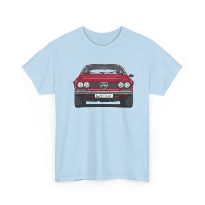 T-Shirt, Alfetta GT, Strichzeichnung, Rot, mit Kennzeichen personalisierbar – Bild 8