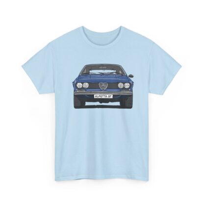 T-Shirt, Alfetta GT, Strichzeichnung, Blau, mit Kennzeichen personalisierbar – Bild 8