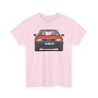 T-Shirt, Audi 80 B3, Strichzeichnung, Rot, BOG JR 80 – Bild 6